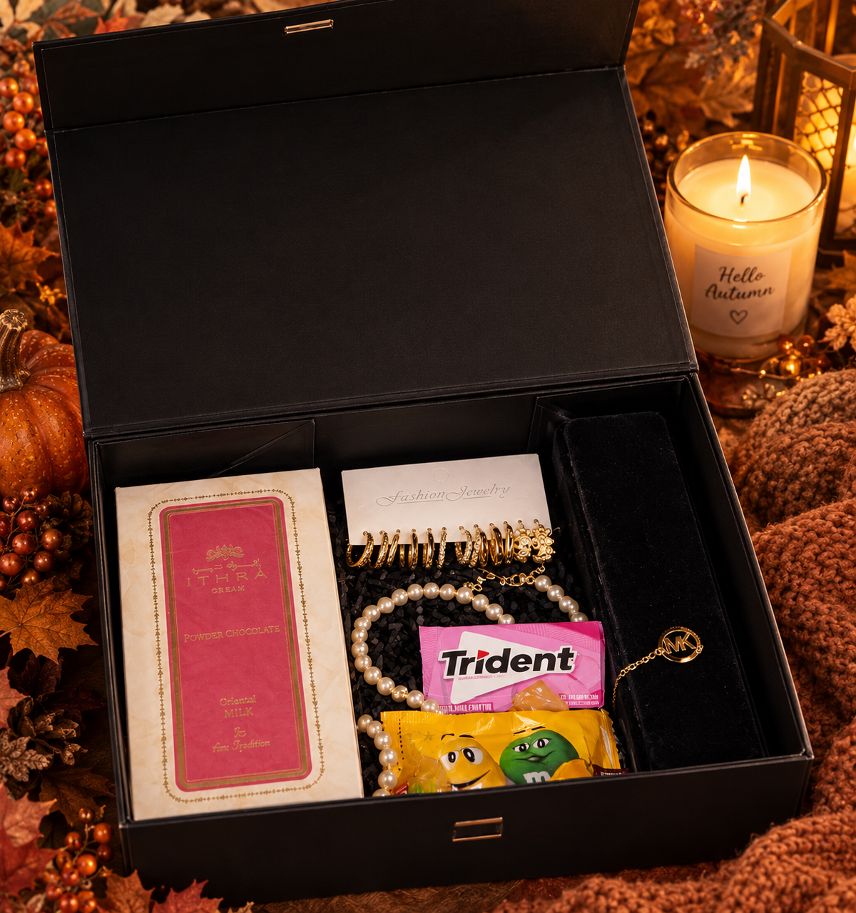 Luxury Black Gift Box | Musk & Jewelry Gift Set ✨🎁